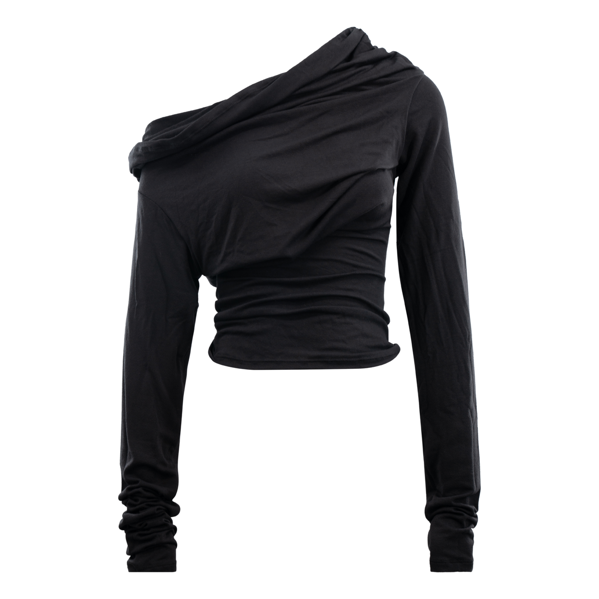 Drape Long Sleeve Top Black – Davis Active