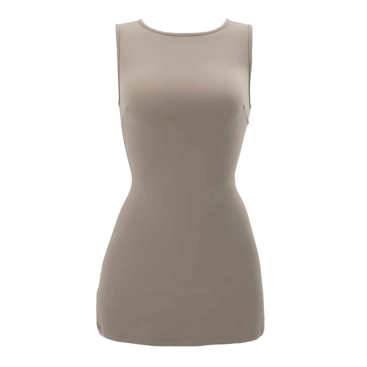 Boat Neck Mini Dress Khaki – Davis Active