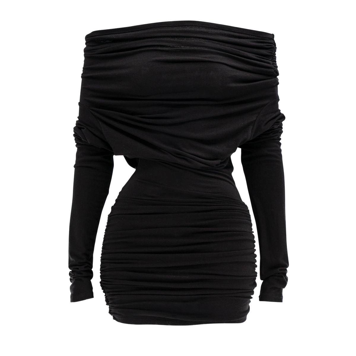 off shoulder black dress long sleeves ruched Drape Sleeve Mini M/L ASOS Design One Shoulder elegant black off shoulder dress light texture Size:XL / UK-AU 14 / US 10 filter-color-brown