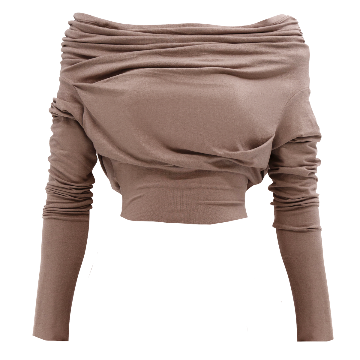 Drape Long Sleeve Top Taupe – Davis Active