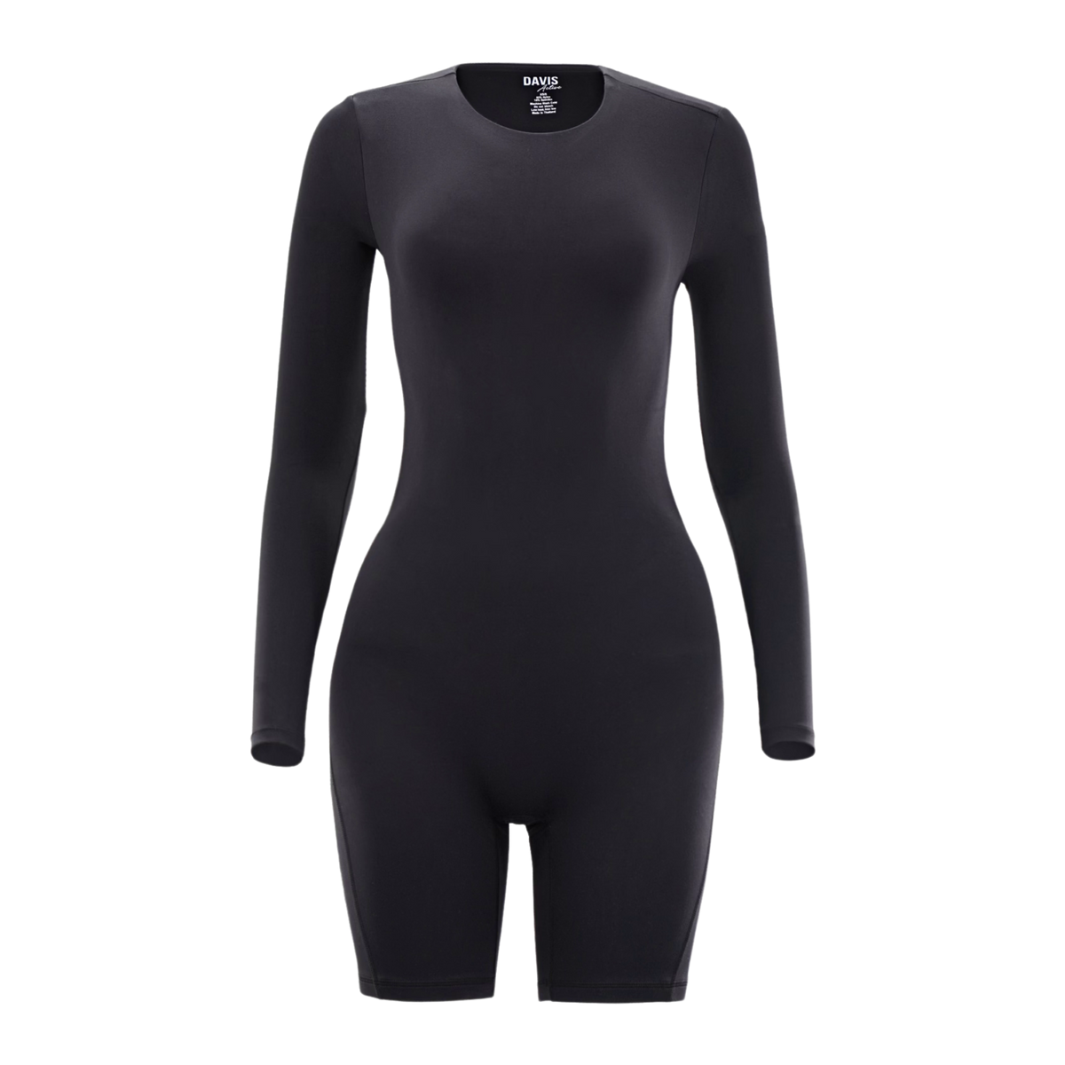 値下げ！即発送！Long Sleeve Inner Romper 黒 Backless Long Sleeve Romper Black – Davis Active