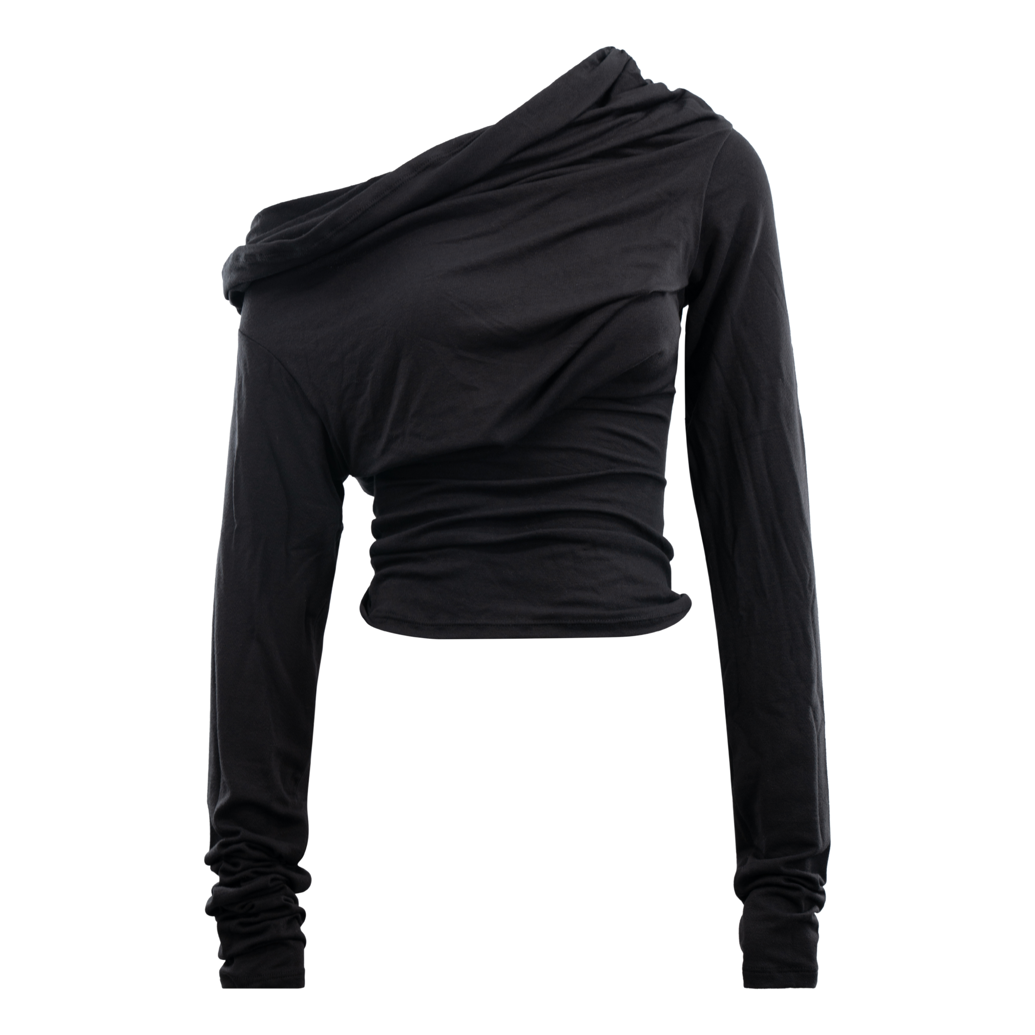 Drape Long Sleeve Top Black – Davis Active