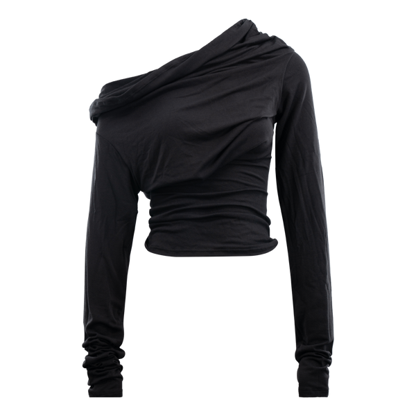 Drape Long Sleeve Top Black – Davis Active