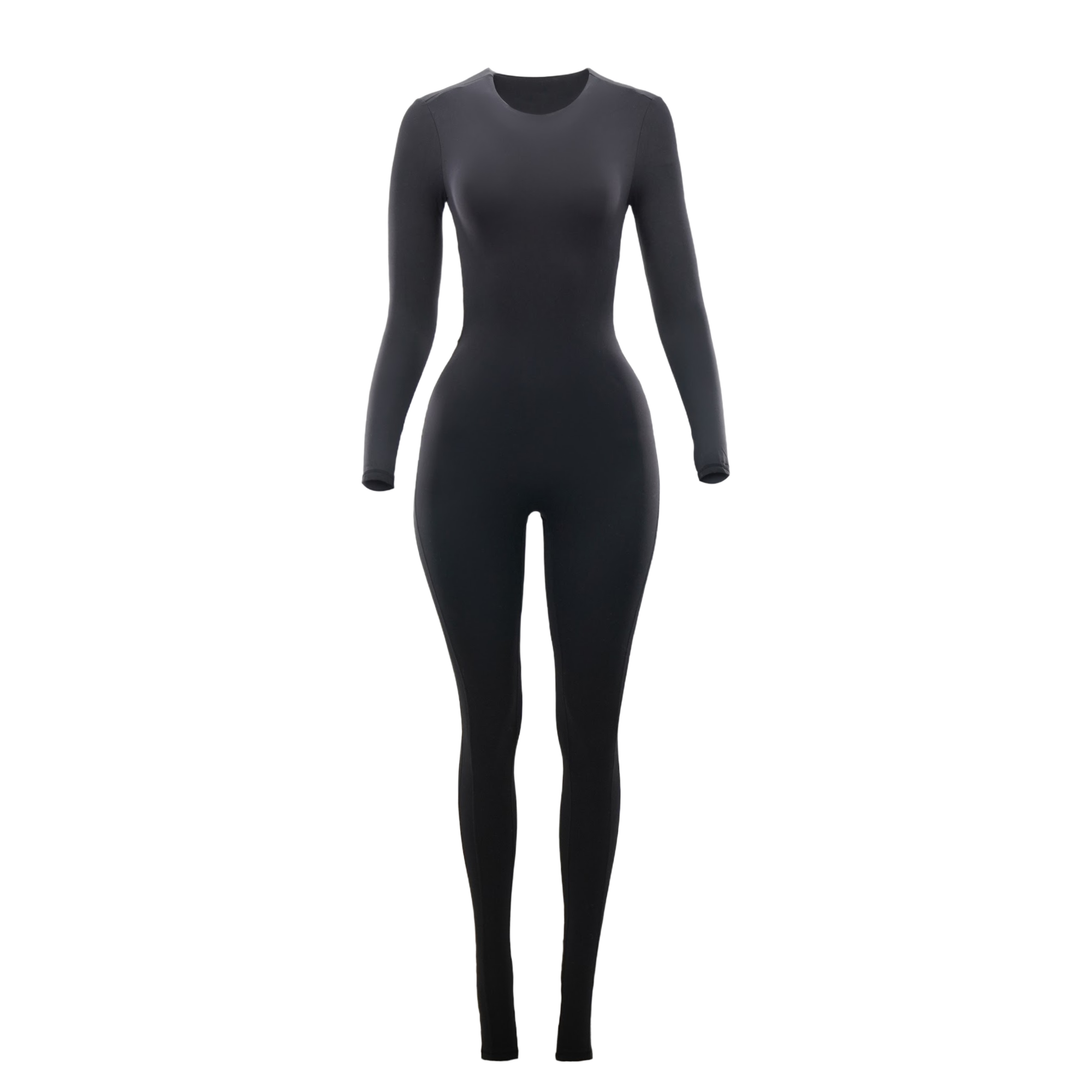 Backless Long Sleeve Jumpsuit Black – Davis Active