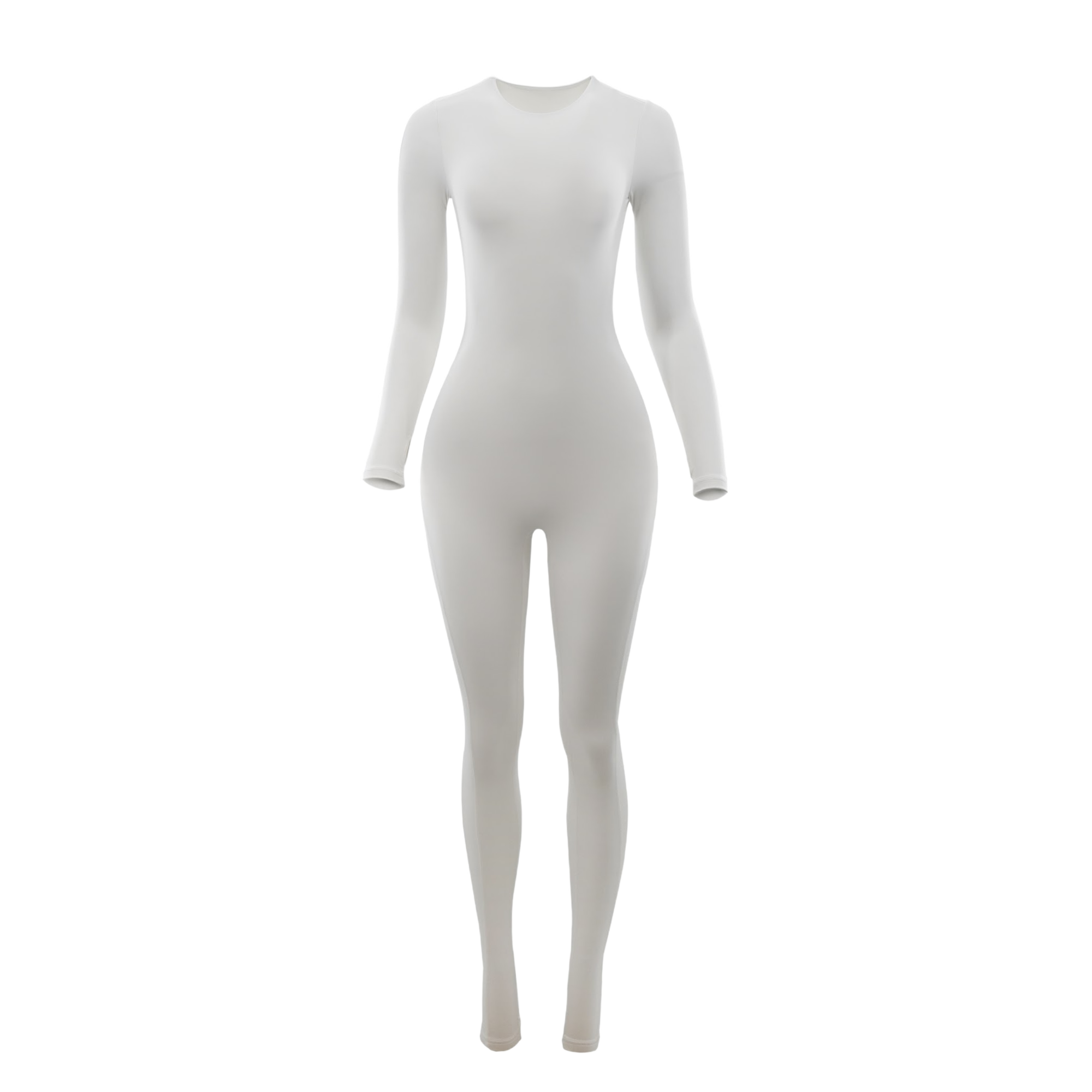 Backless Long Sleeve Jumpsuit Ivory – Davis Active