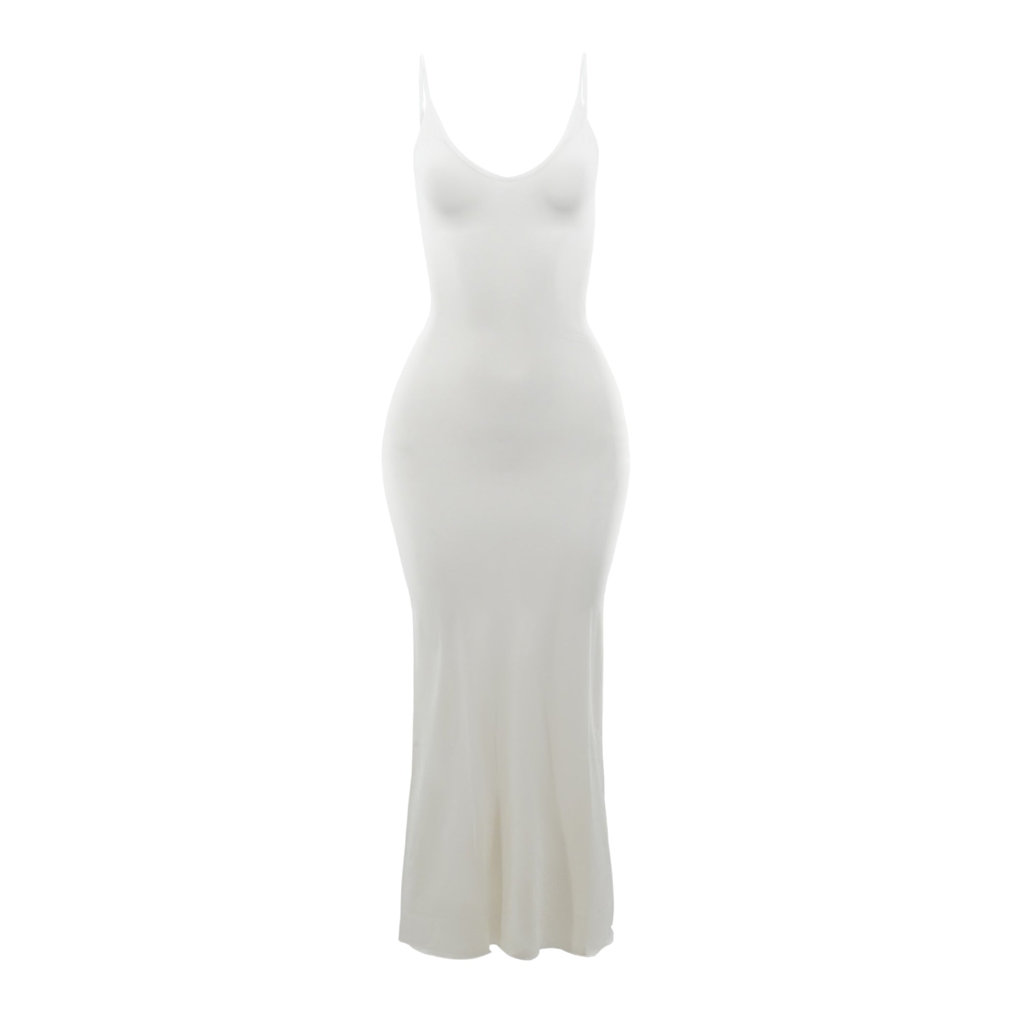 Mesh Maxi Dress Ivory L/XL Mesh Maxi Dress Ivory L/XL