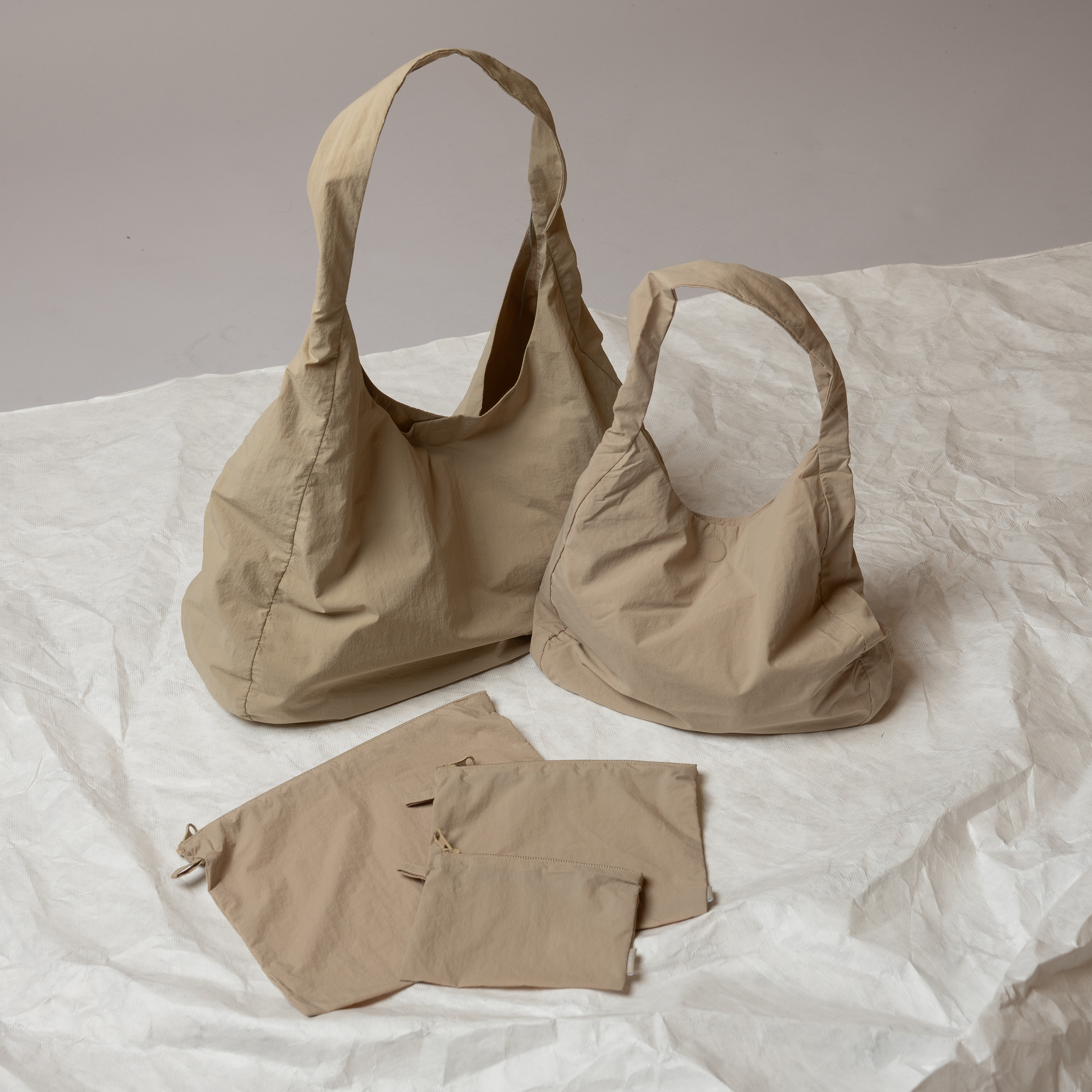 Nylon Mini Tote Bag Beige – Davis Active