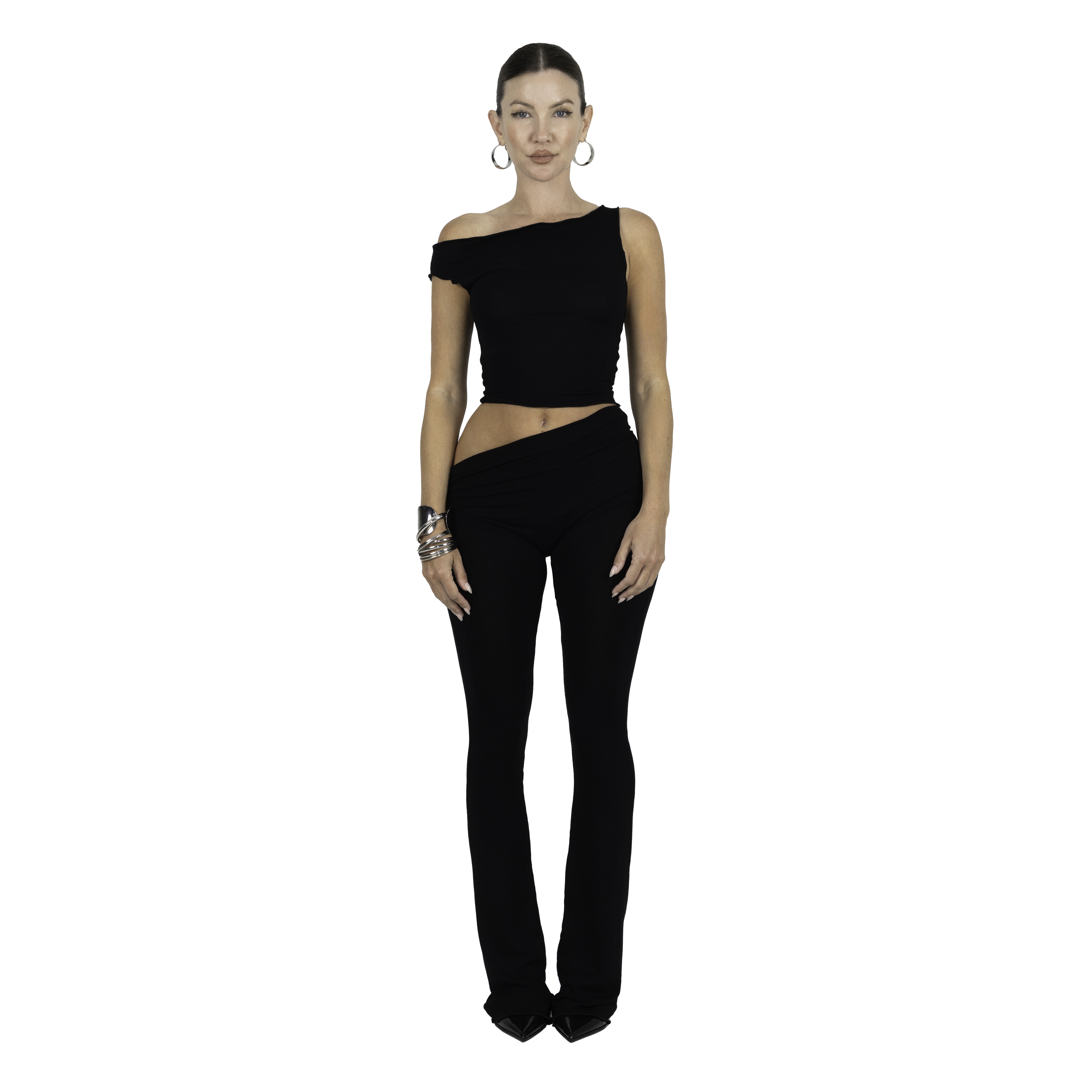 Drape Asymmetric Flares Black – Davis Active Drape Asymmetric Flares Black – Davis Active
