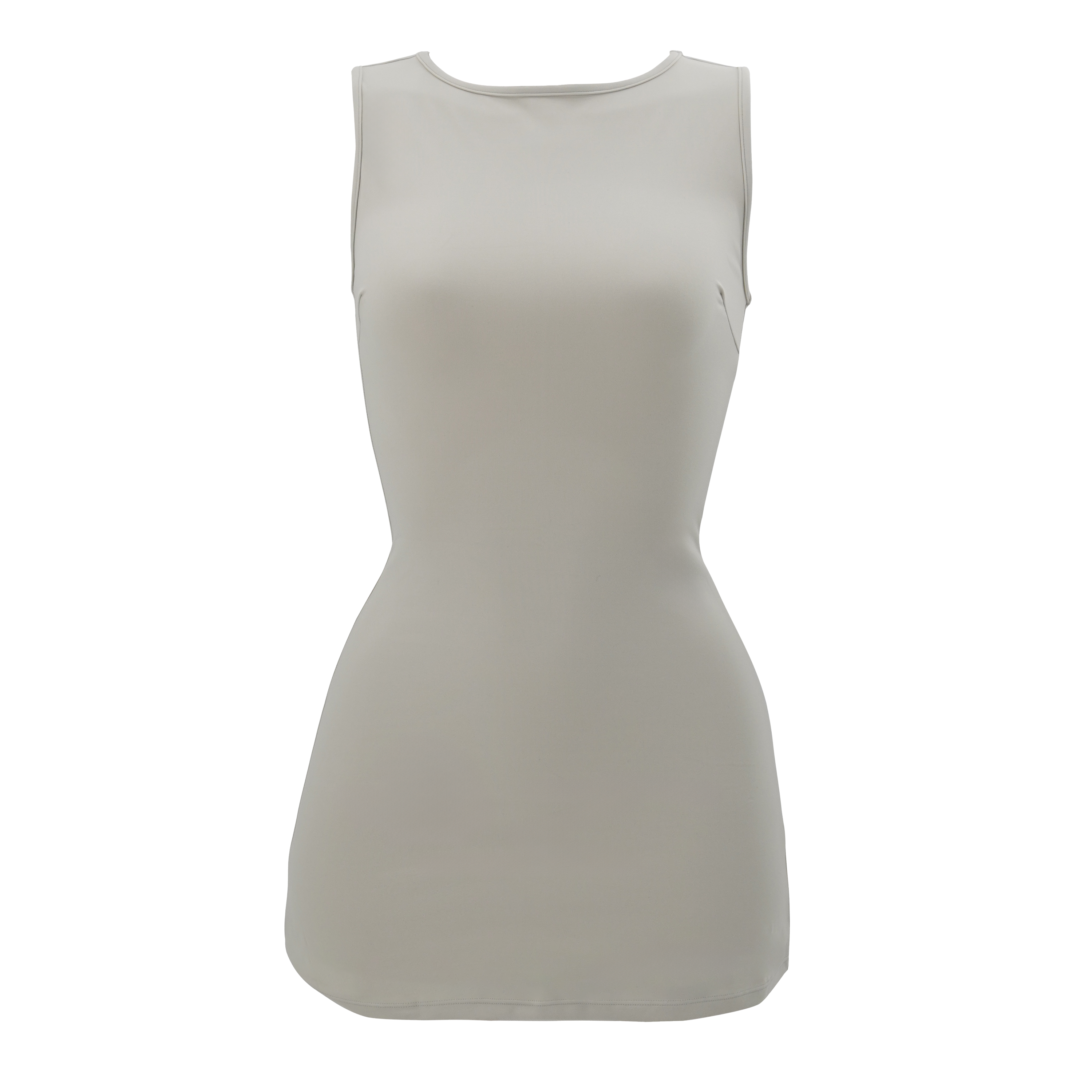 Boat Neck Mini Dress Bone Davis Active Boat Neck Mini Dress Bone Davis Active