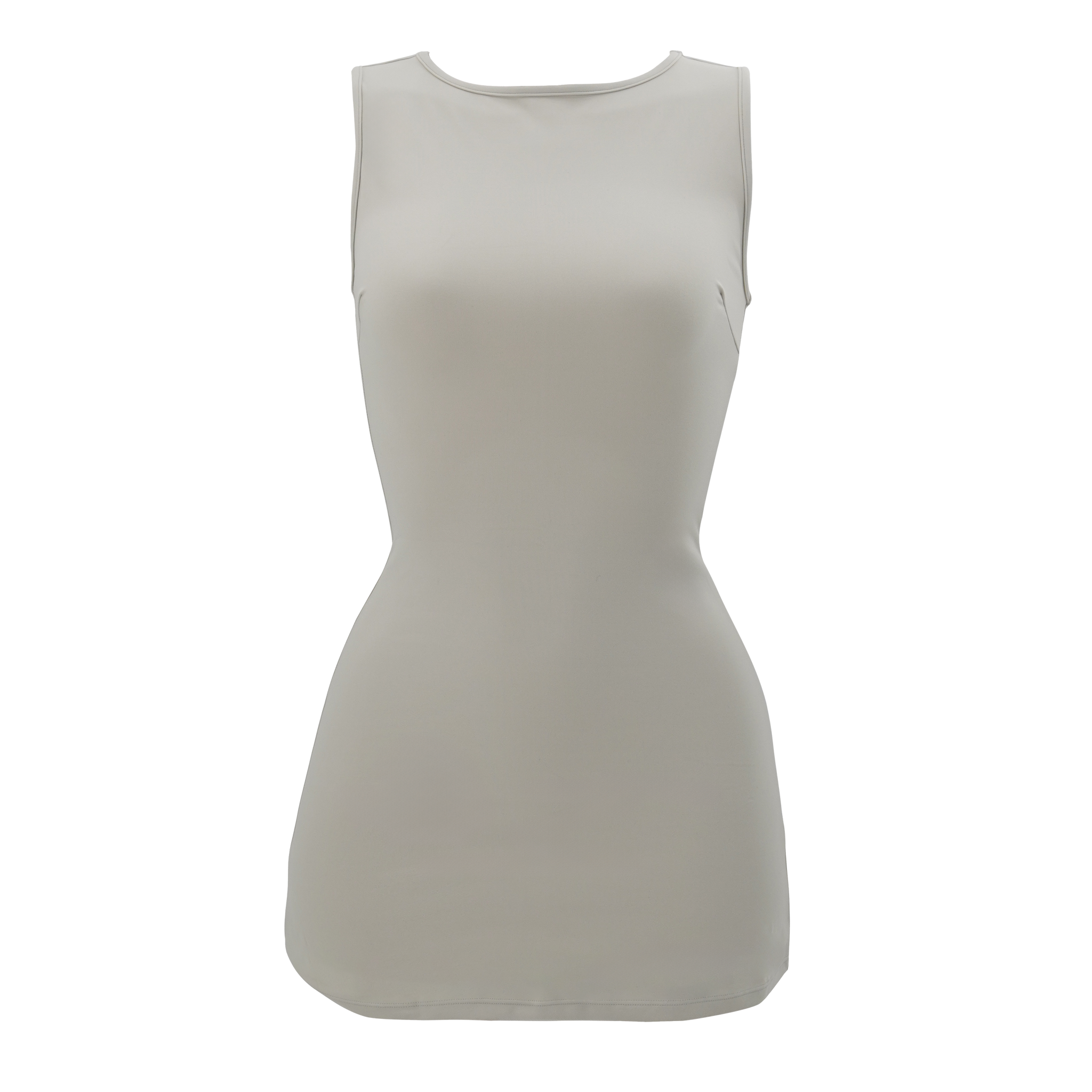 knee length dresses for ladies Boat Neck Mini Dress Bone – Davis Active