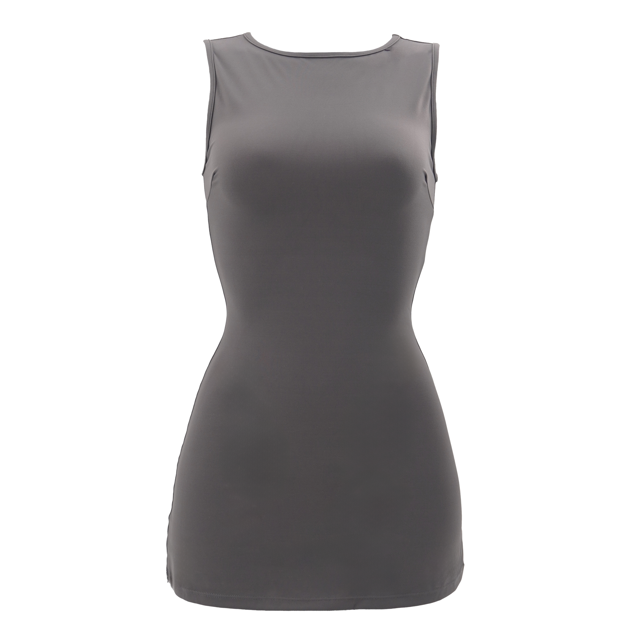 Boat Neck Mini Dress Slate – Davis Active