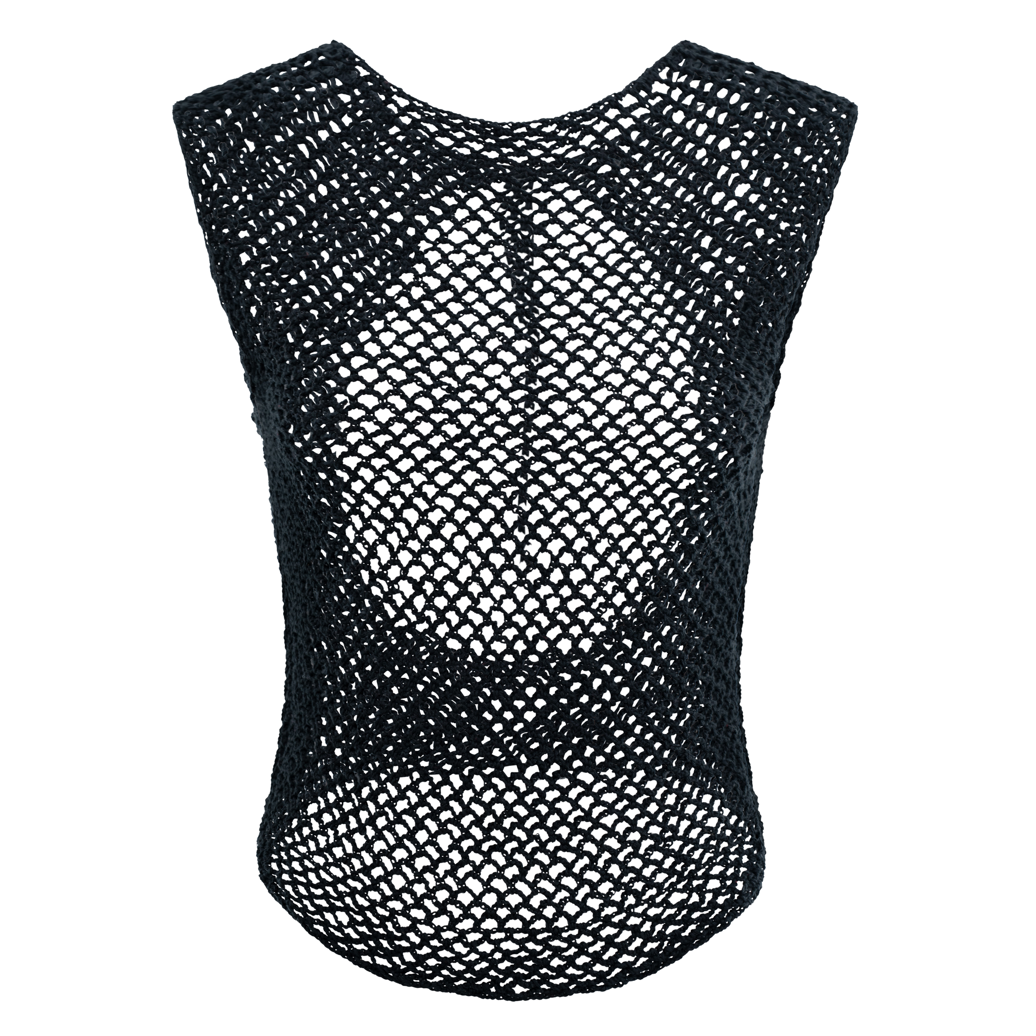 Crochet Open Back Top Black – Davis Active