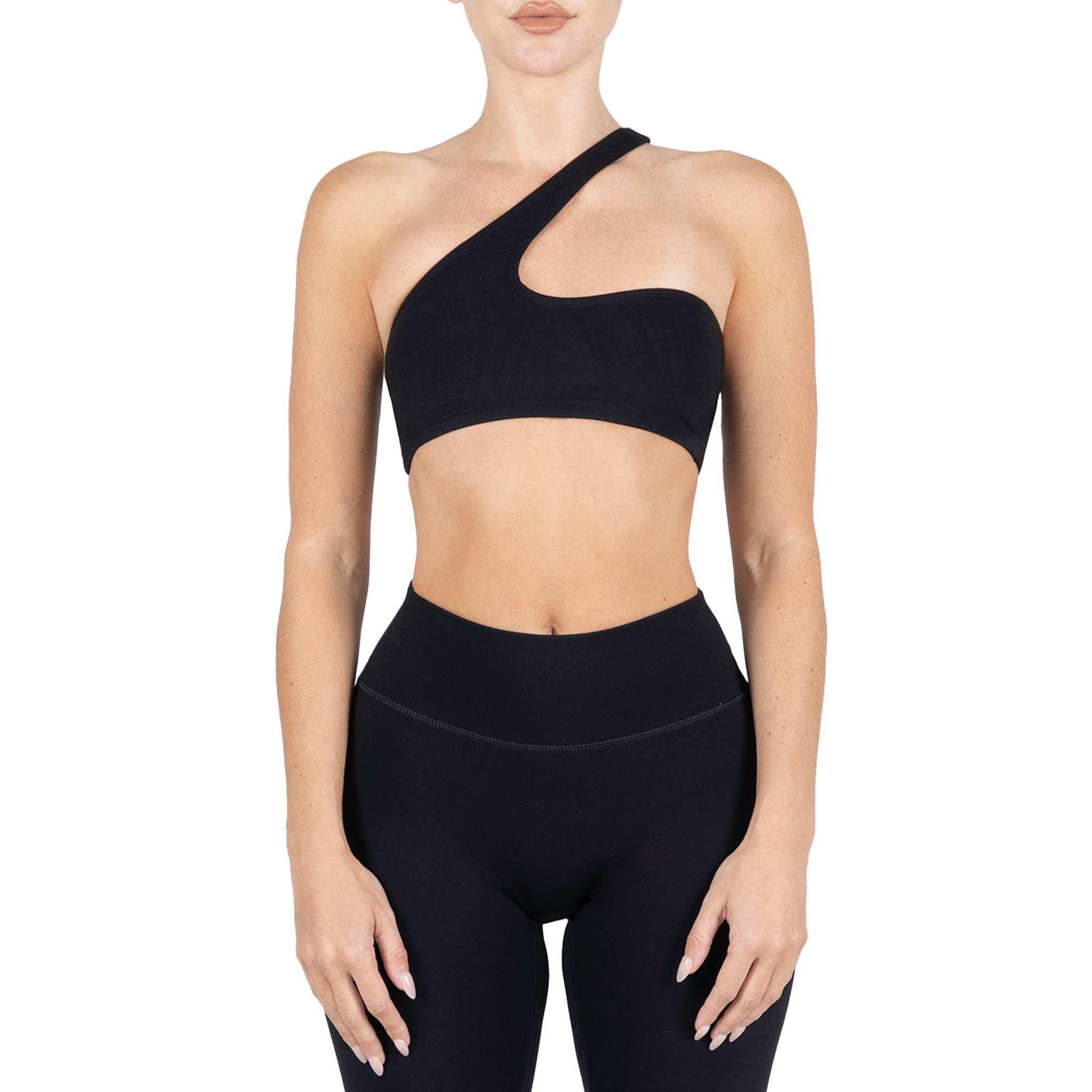Cross Shoulder Bra Black – Davis Active