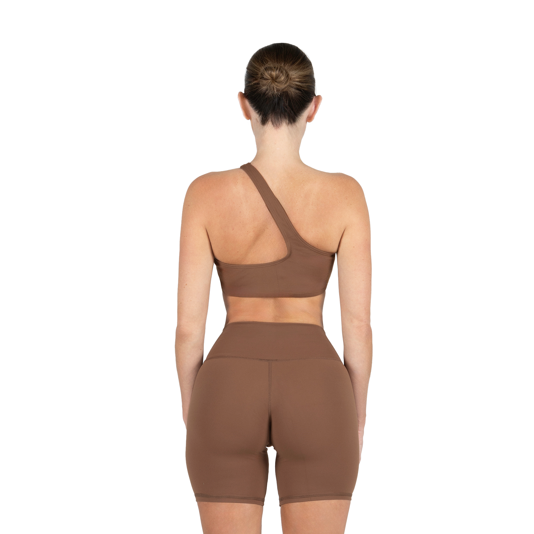 Cross Shoulder Bra Brown – Davis Active