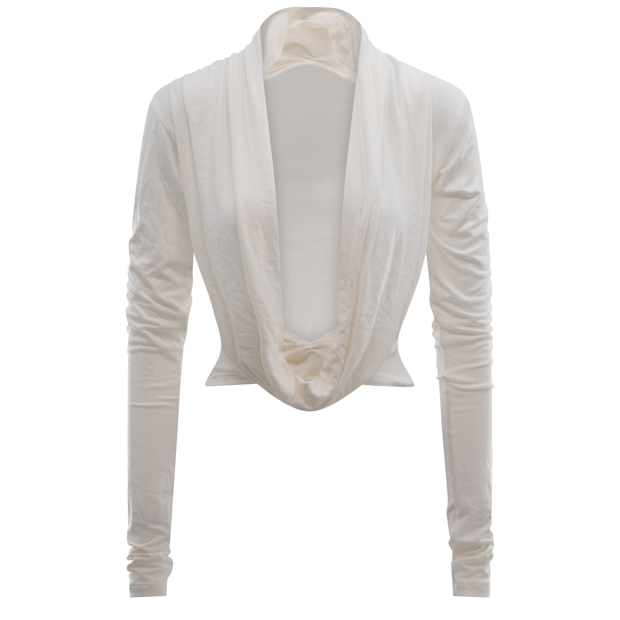 Drape Long Sleeve Cowl Top Ivory – Davis Active