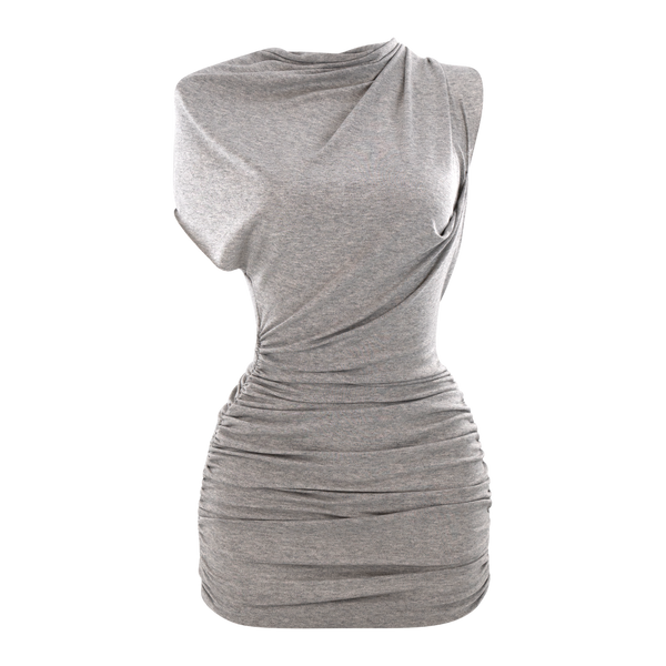 caprani mini dress grey Gray Cape Minidress by Coperni on Sale