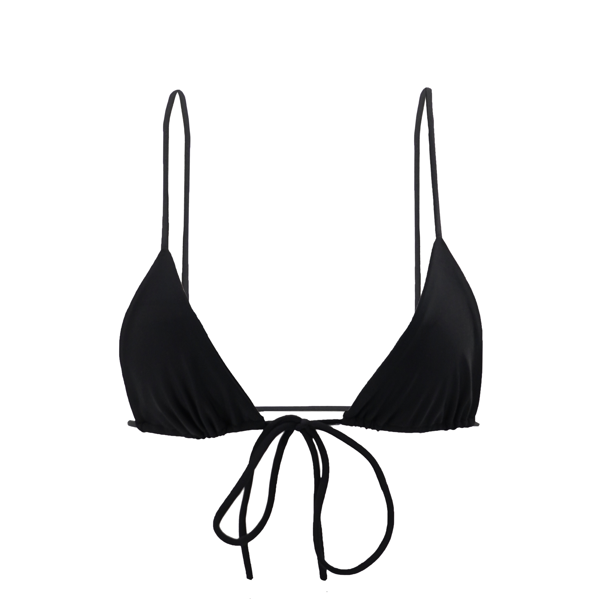 Swim Front Tie Triangle Top Black – Davis Active