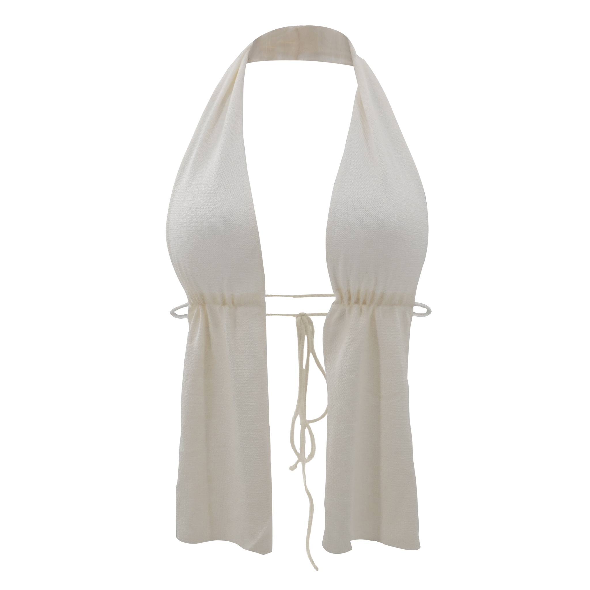 Ameri アメリ COTTON SILK HALTER TOP ホワイト HALTER NECK LONG SLEEVE SET TOP（Tシャツ/カットソー）｜Ameri