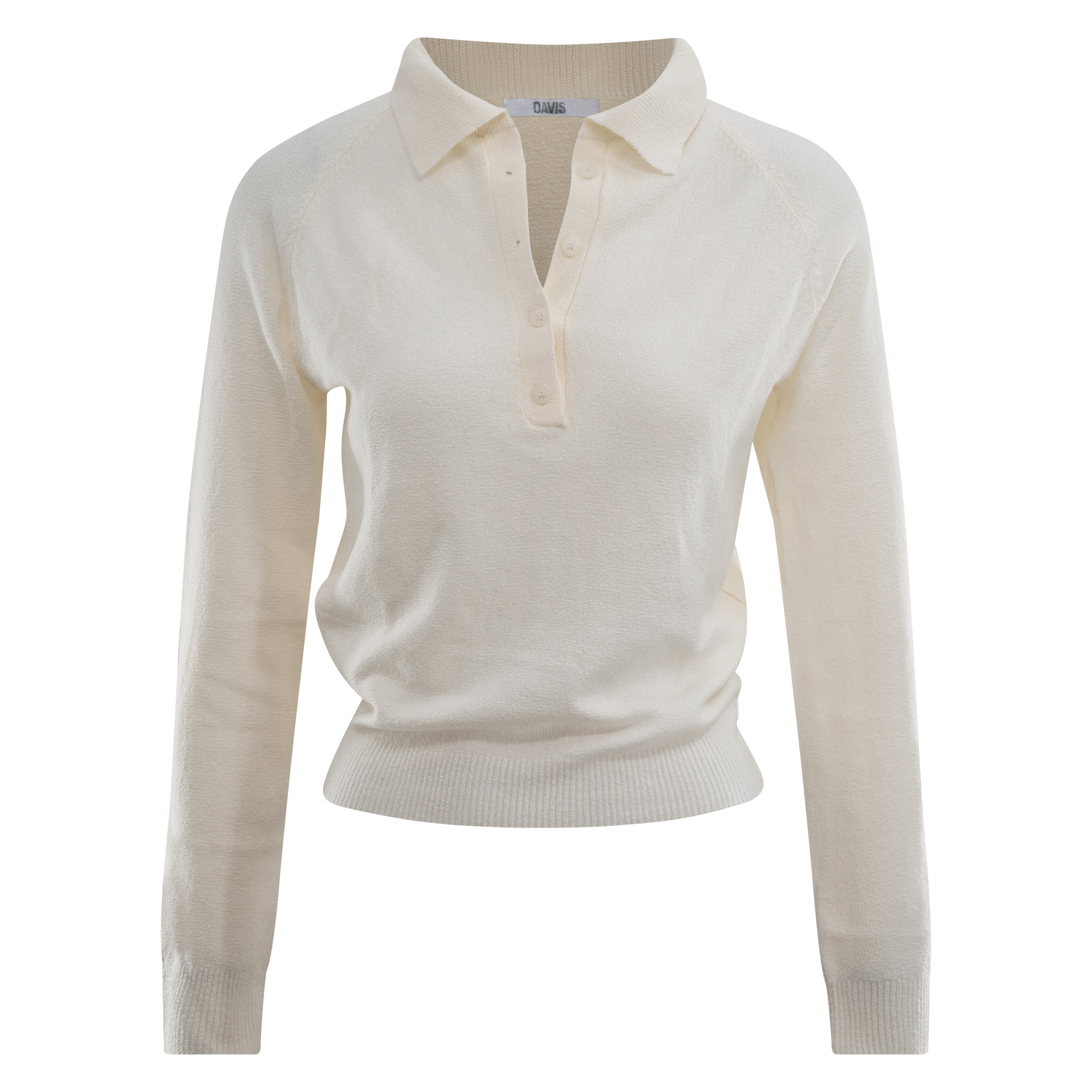 トップス CLANE SHOULDER PADS POLO KNIT TOPS IVORY クラネ CLANE SHOULDER PADS KNIT TOPS （IVORY） - ファッション通販
