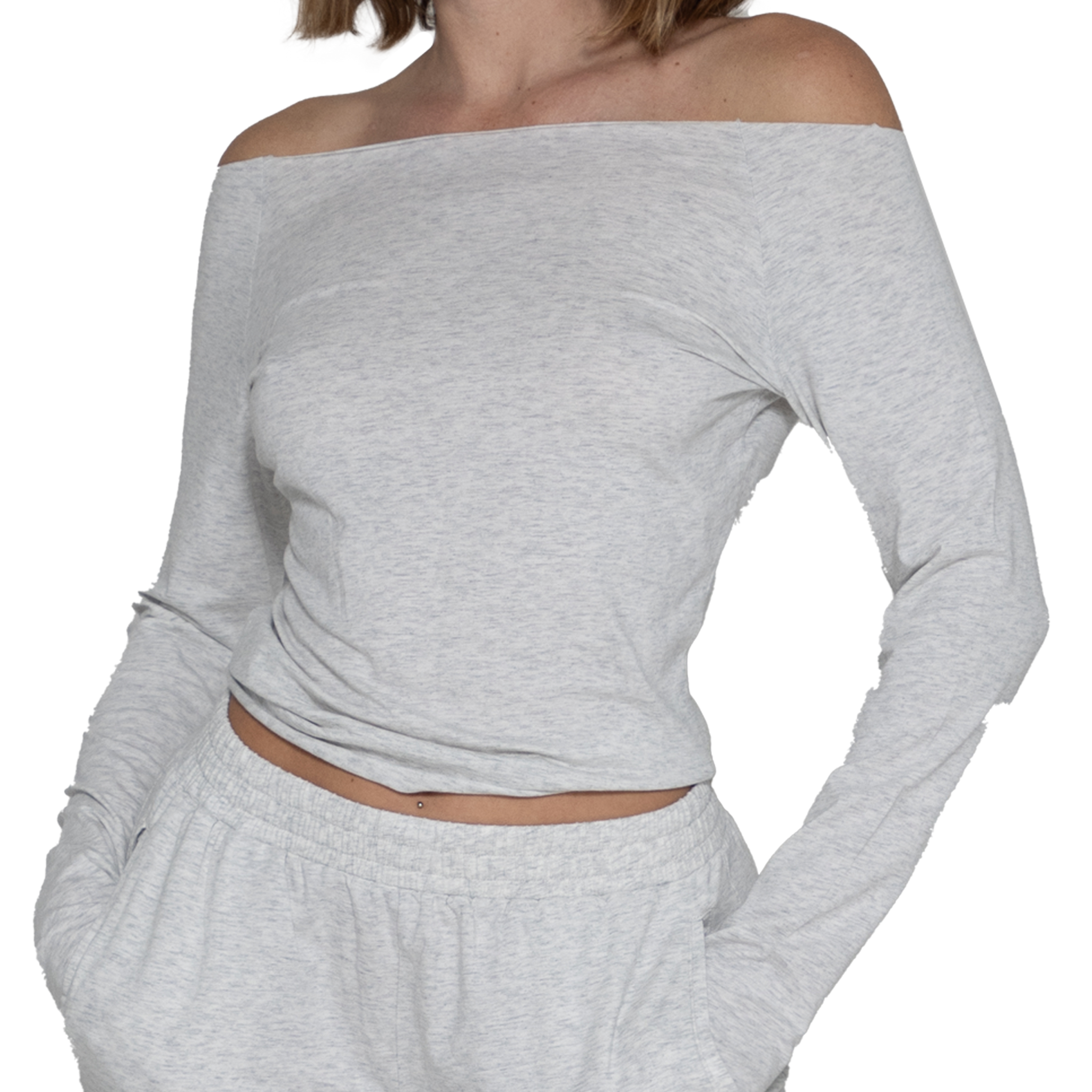 Lounge Off Shoulder Top Grey – Davis Active Lounge Off Shoulder Top Grey – Davis Active