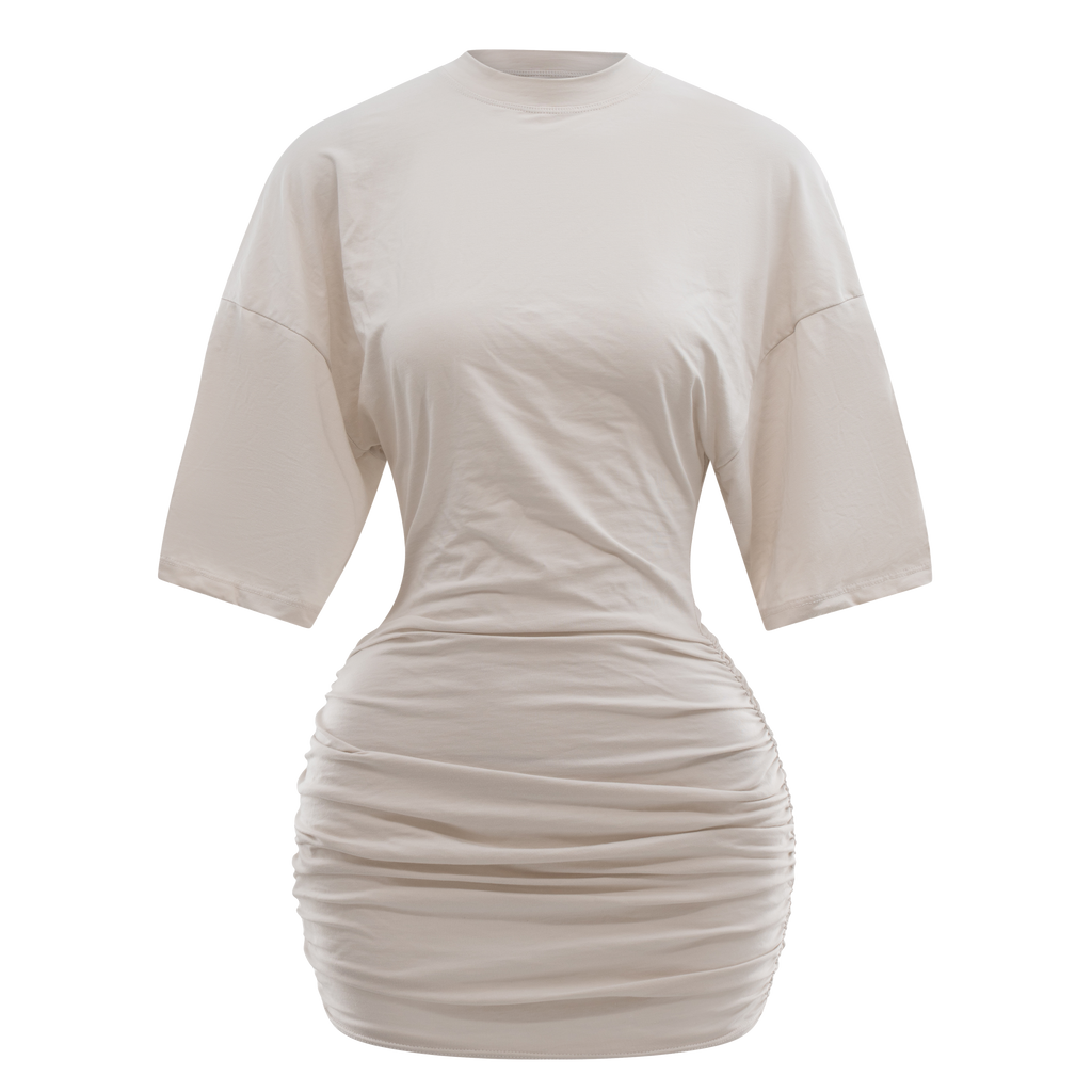lounge mini dress Lounge Ruched T-Shirt Mini Dress Fog S/M