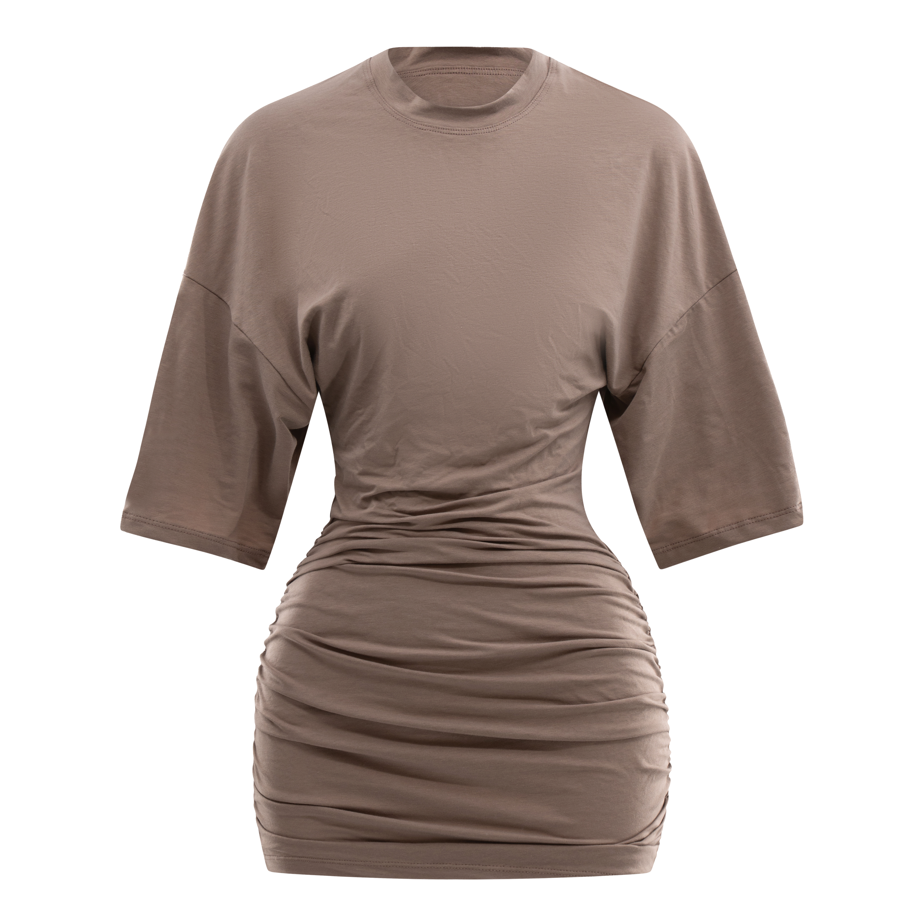 ruched shirt mini dress Lounge Ruched T-Shirt Mini Dress Black XL+
