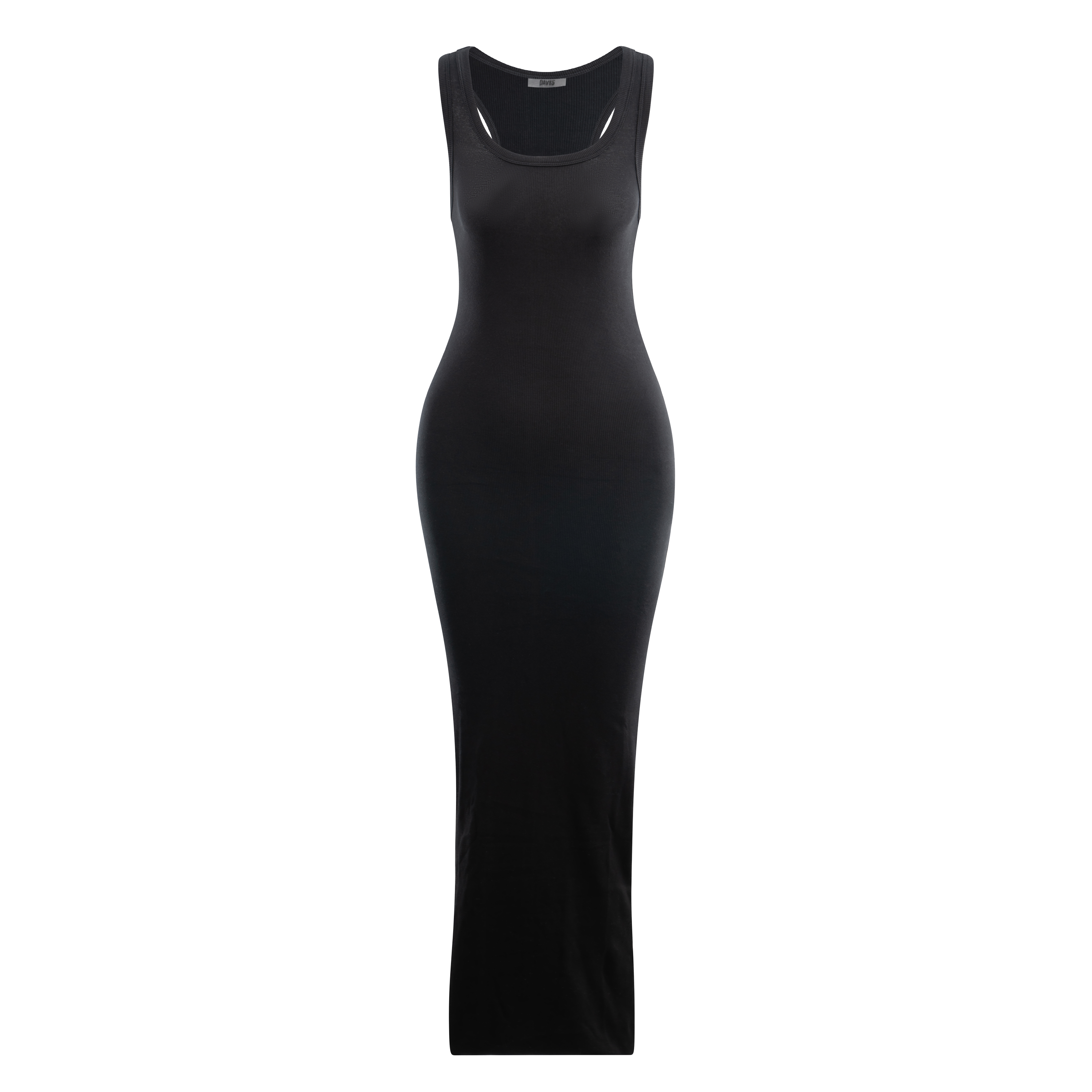 Ribbed Racerback Maxi Dress Black M/L Ribbed Racerback Maxi Dress Black M/L