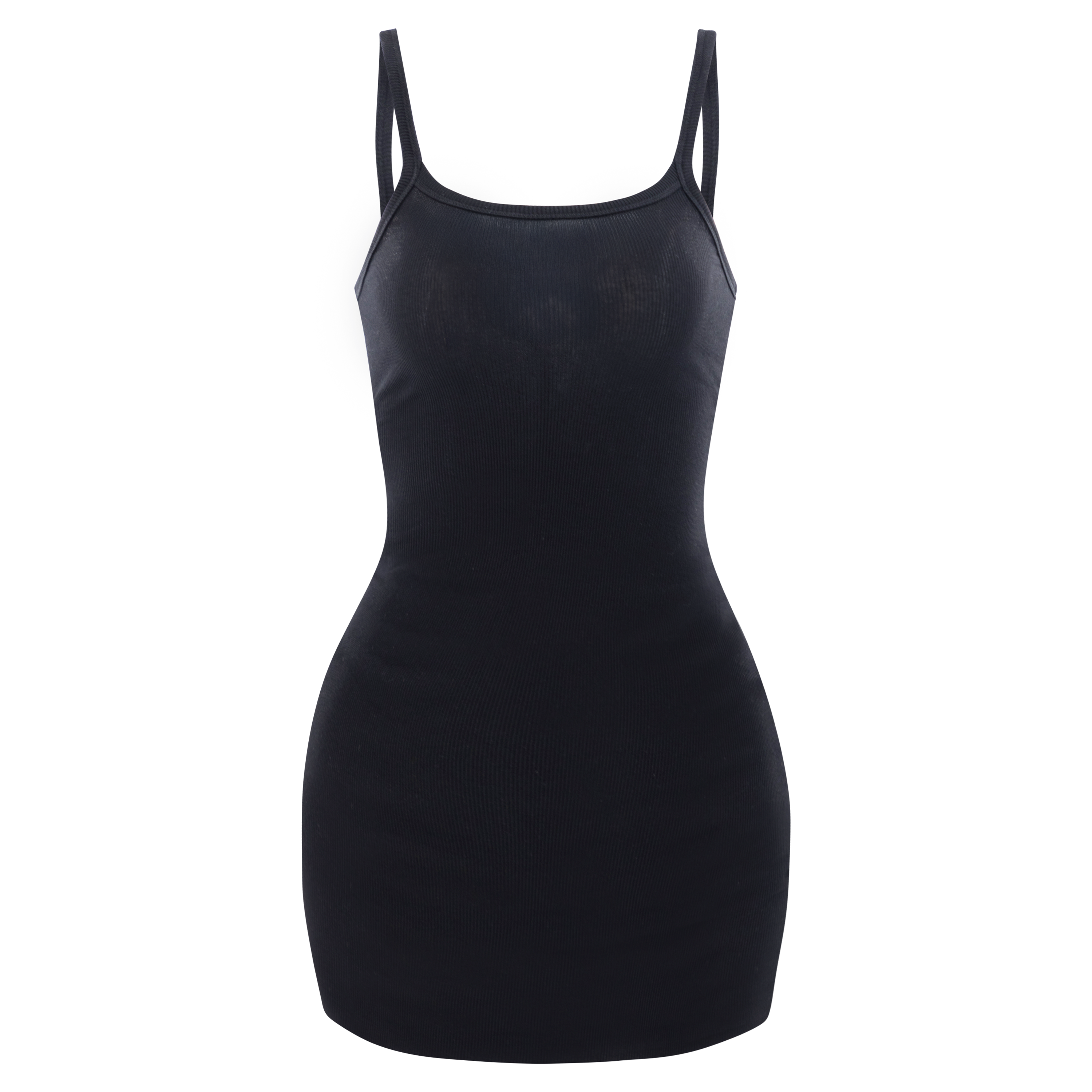 Ribbed Cami Mini Dress Black XS/S Ribbed Cami Mini Dress Black XS/S