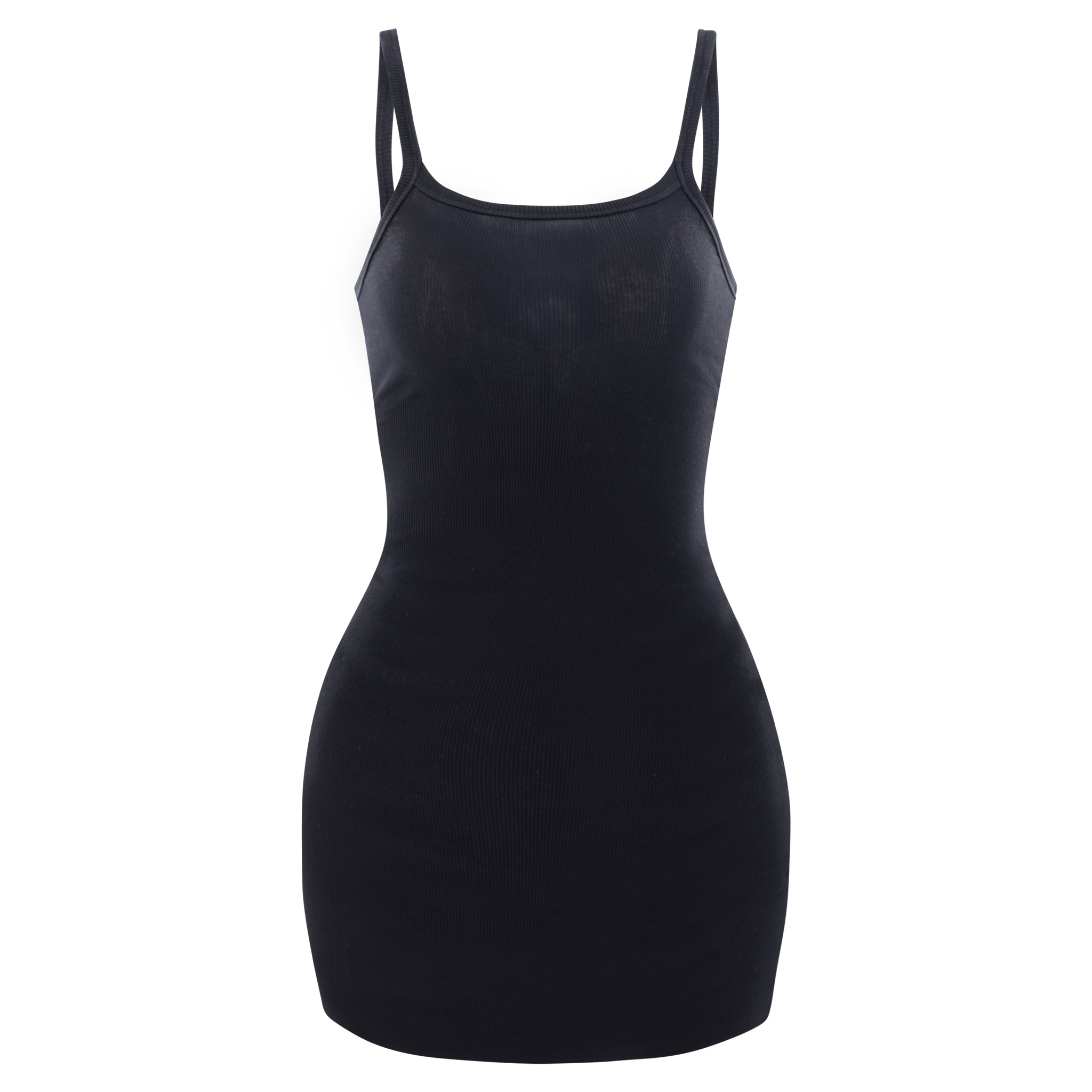 Ribbed Cami Mini Dress Black XS/S Ribbed Cami Mini Dress Black XS/S