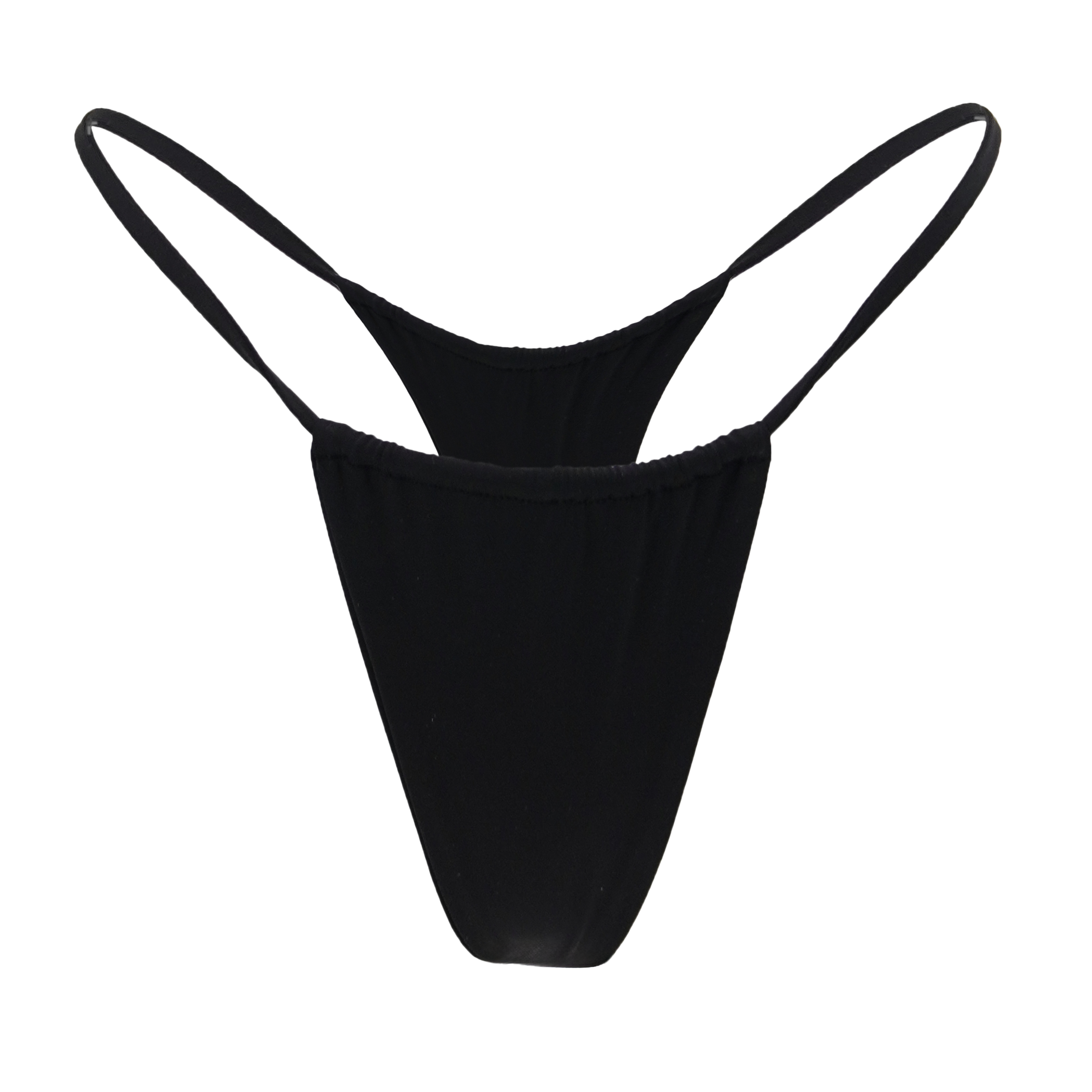 String Thang Swim Ruched String Thong Black – Davis Active