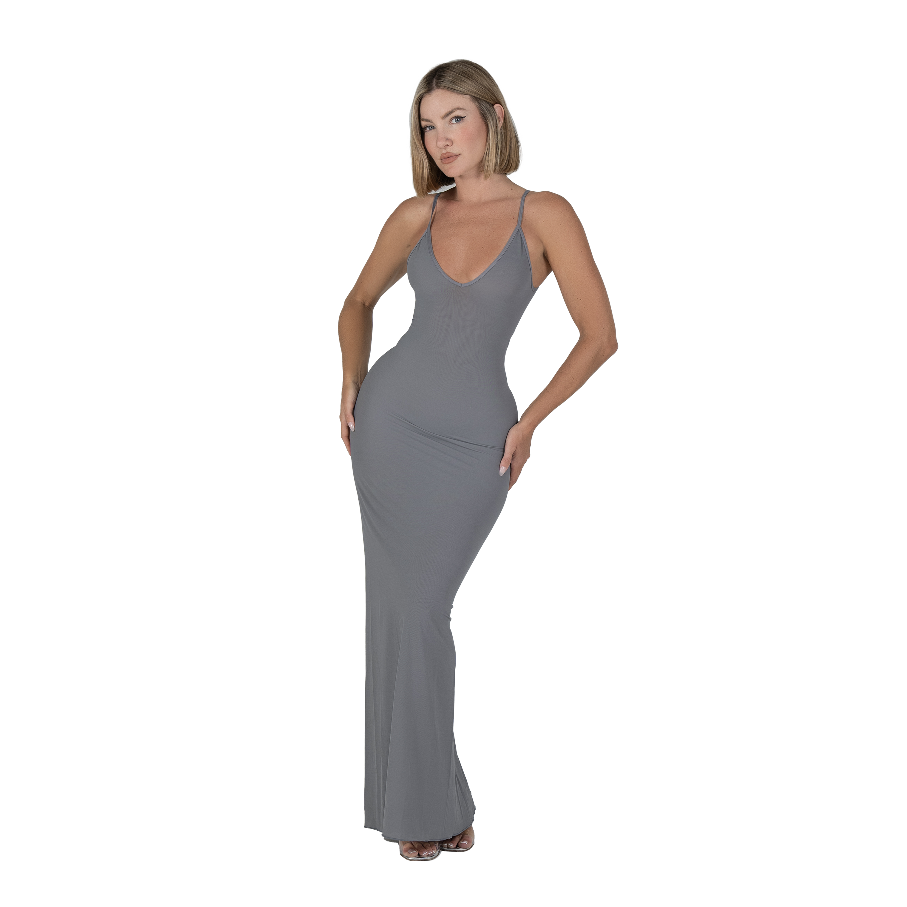 Mesh Maxi Dress Steel L/XL Mesh Maxi Dress Steel L/XL
