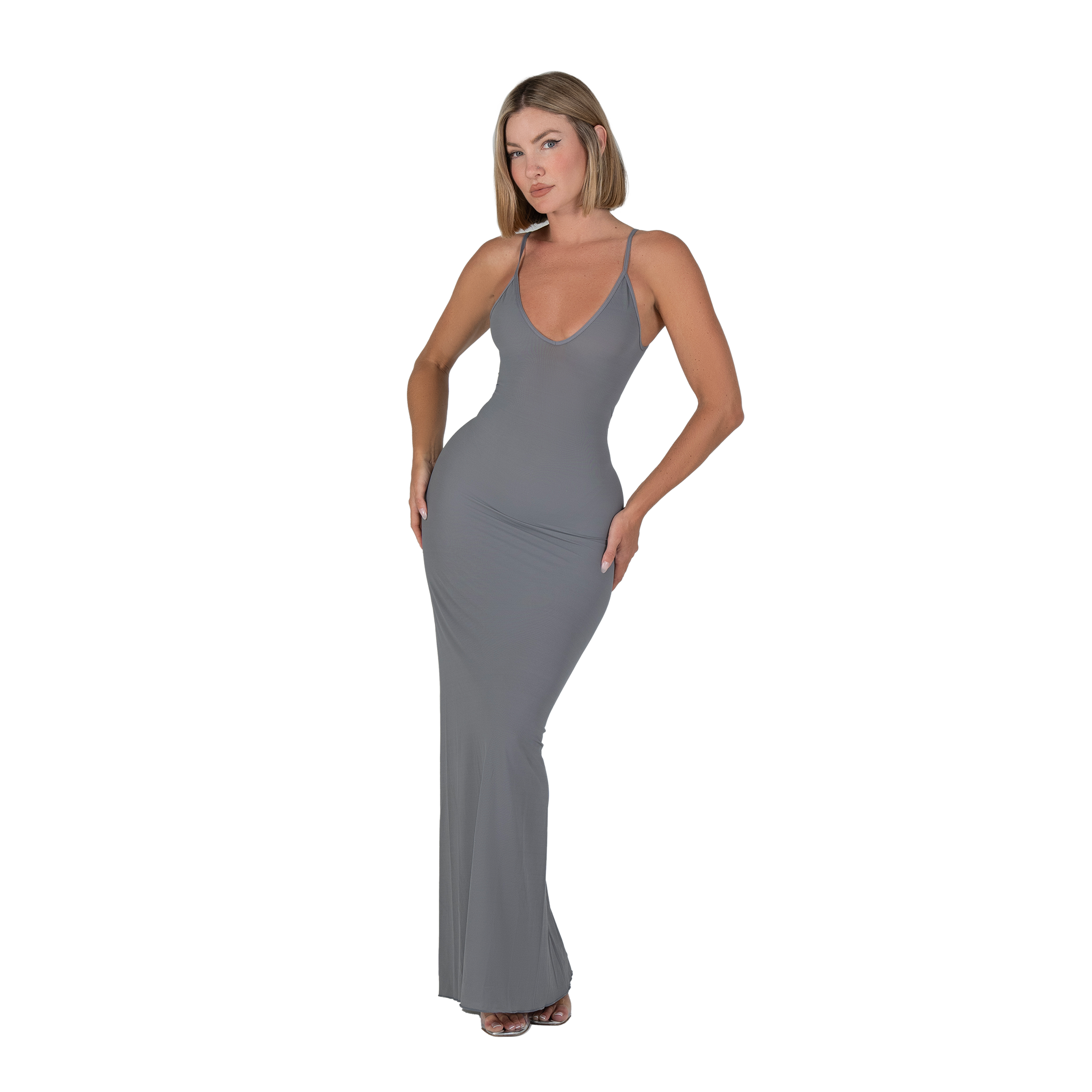 Mesh Maxi Dress Steel – Davis Active