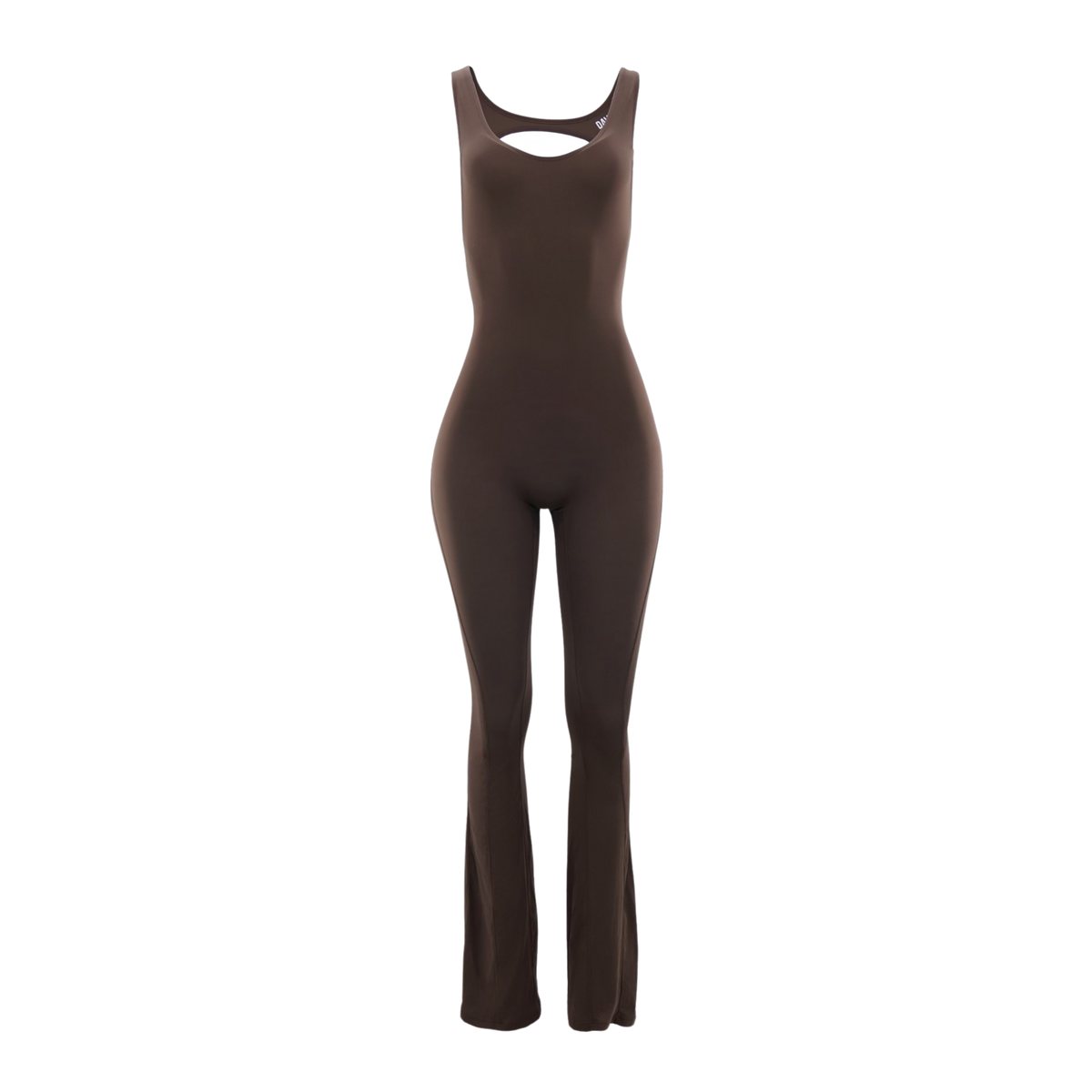 Backless Flare Jumpsuit Chocolate – Davis Active